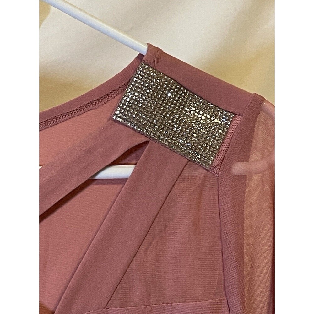 Adele & May Blouse Dusty Pink Rhinestone Accent XL - Picture 2 of 4